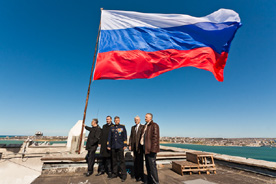В Севастополе сняты государственные символы Украины и поднят государственный флаг России