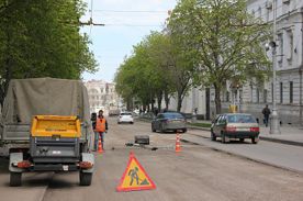 Дорогу на улице Ленина в Севастополе будут ремонтировать от трёх до пяти дней