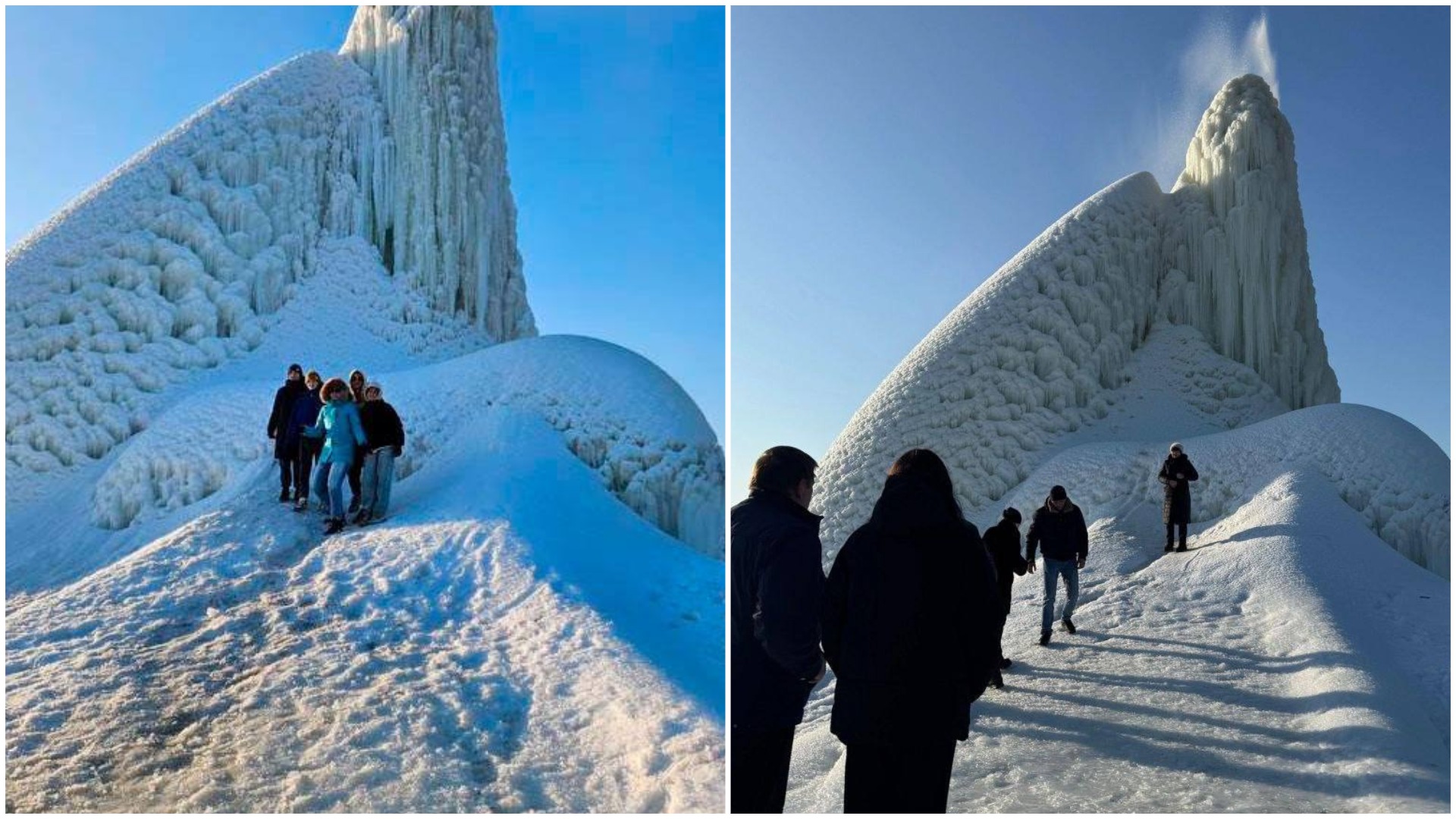 Коммунальная авария в южном посёлке сотворила несказанную красоту