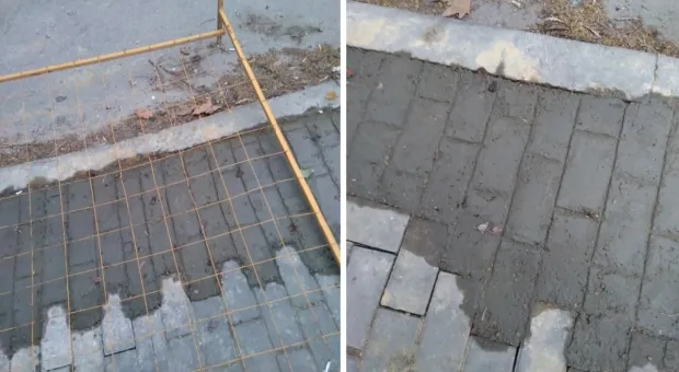 В горхозе Севастополя не оценили рисунки плитки на бетоне