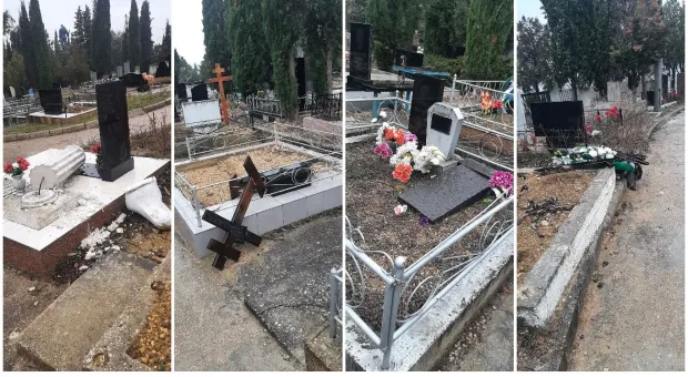 Три малолетних вандала разгромили могилы на Братском кладбище в Севастополе