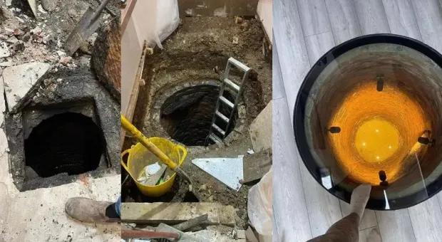 Семья обнаружила колодец под своей кухней