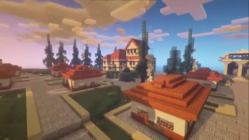 Херсонес строят в игре Minecraft