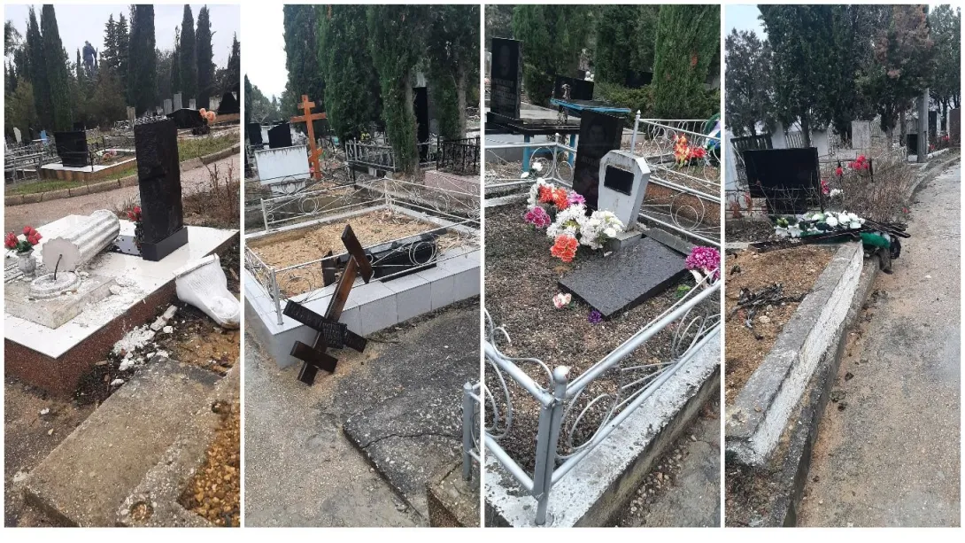 Три малолетних вандала разгромили могилы на Братском кладбище в Севастополе