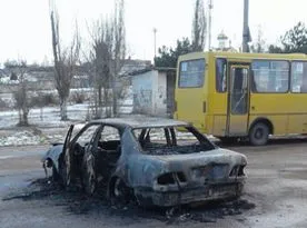 Ночью в Севастополе полностью сгорел Mercedes