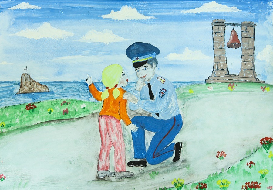 севастополь дети конкурс полиция Севастополя рисунок участковый Артем Васюков 8 лет