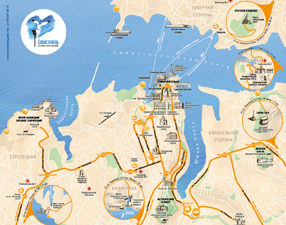 Севастополец создал для туристов карту городских достопримечательностей