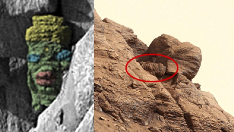 Уфолог нашёл на Марсе «древнюю статую инопланетянина» 