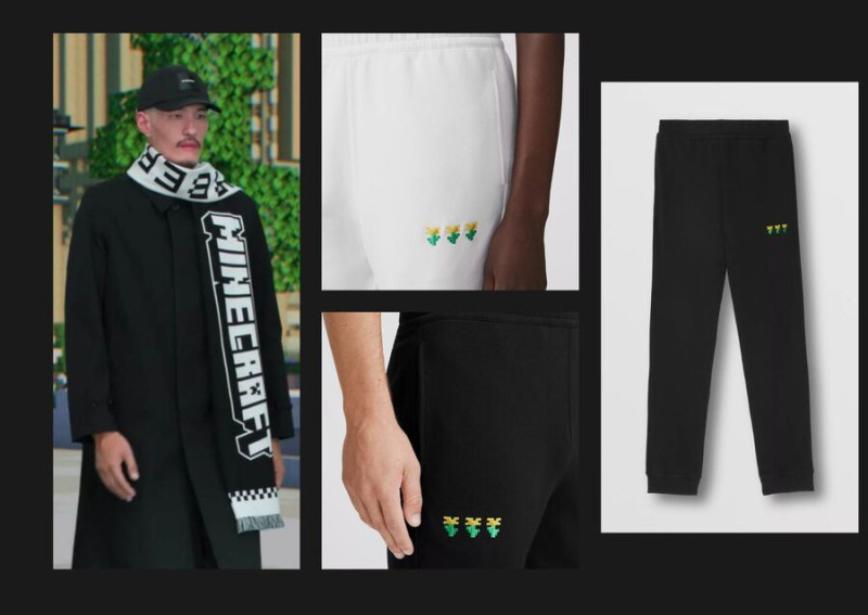 Burberry шарф джоггеры Майнкрафт