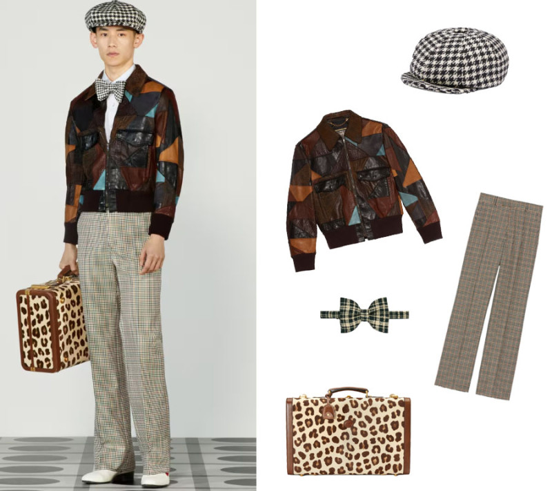 Гуччи одежда куртка брюки кепка бабочка чемодан