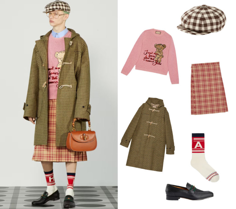 Гуччи одежда юбка свитер пальто лоферы носки