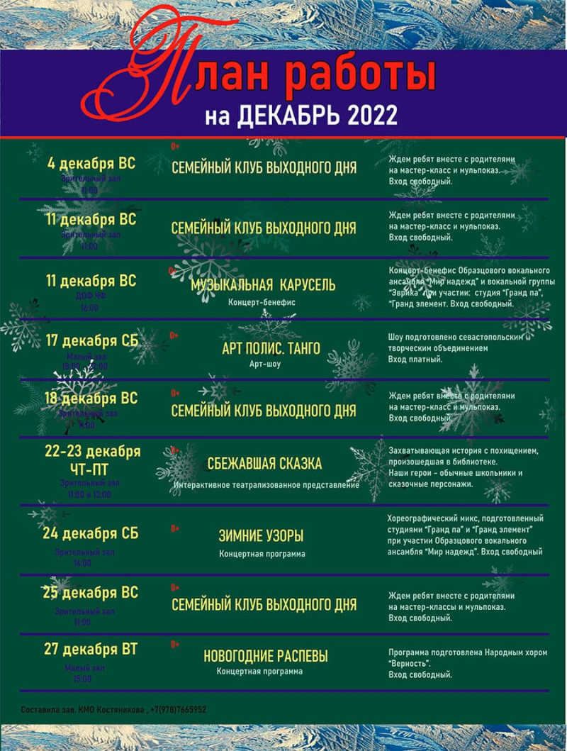 балаклавский дворец культуры афиша