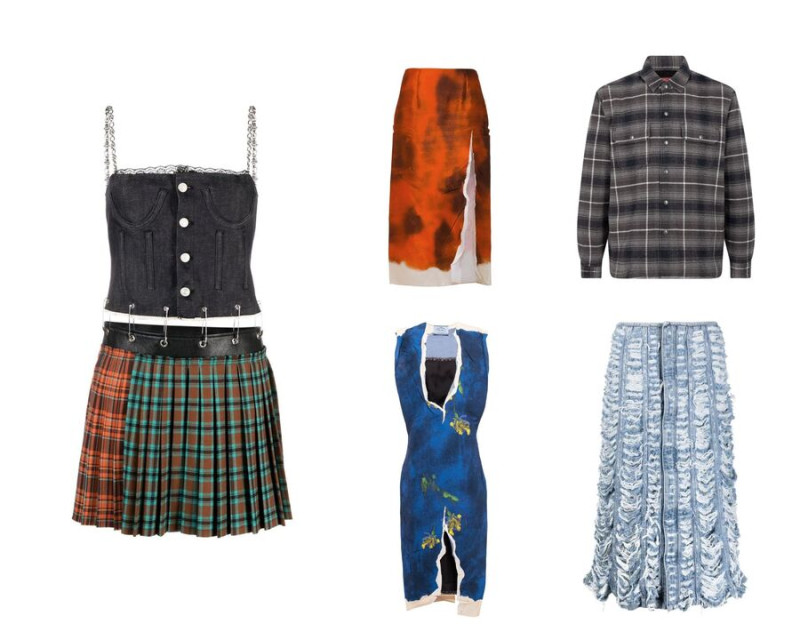 Что носить гранж клетчатые рубашки