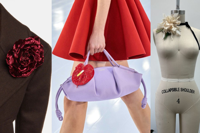 Цветочная сумка роза