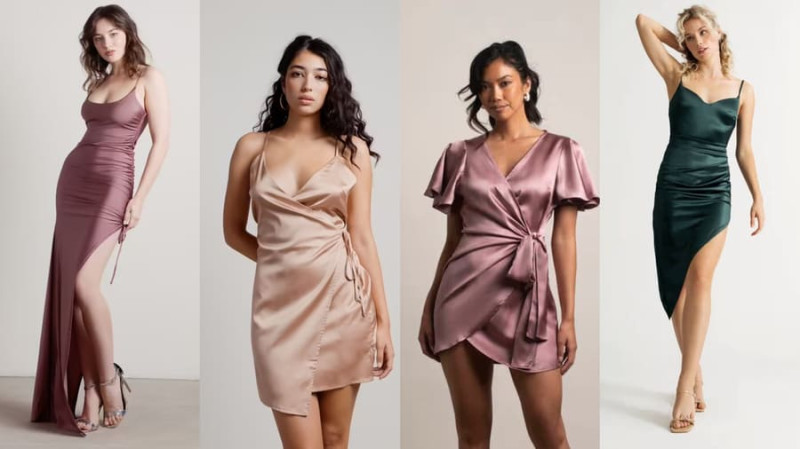 Атласное платье