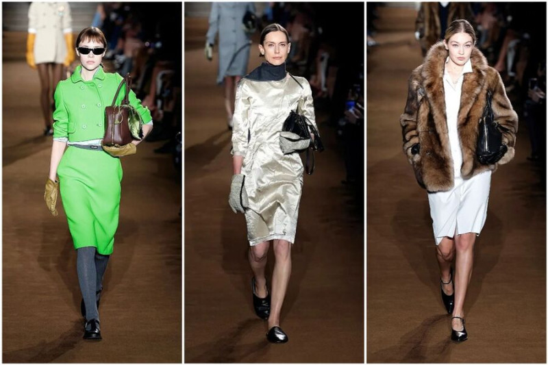 Неделя моды в Париже 2024 джиджи хадид miu miu