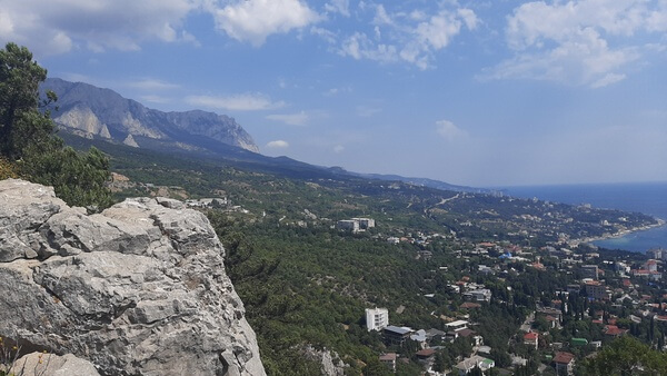 Крым, южный берег Крыма, природа, панорама, горы, море