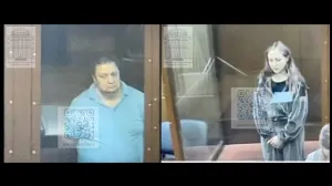 Сергей Бейм и Марина Пяткова в зале суда. 