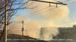 В Южной бухте Севастополя произошел крупный пожар 