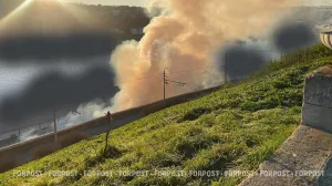 В Севастополе сгорел деревообрабатывающий цех у Южной бухты