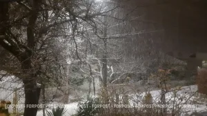 Первый снег в Севастополе принес первые сложности