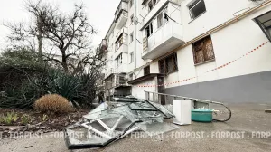 Первые кадры с места детонации начиненного дробью украинского БПЛА в Севастополе