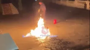 Конфликт в баре закончился попыткой поджога на площади