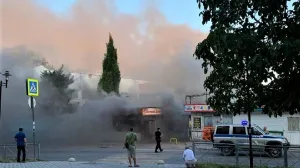 В Севастополе загорелся Юмашевский рынок