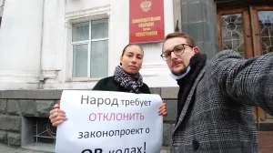 Депутат Севастополя обсудил с пикетчицей законопроекты о QR-кодах