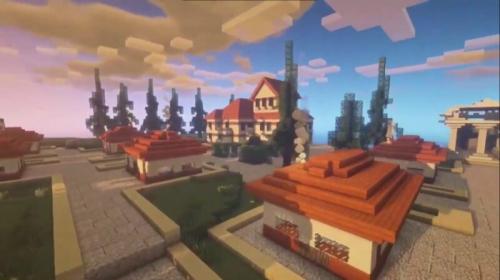 ForPost- Херсонес строят в игре Minecraft