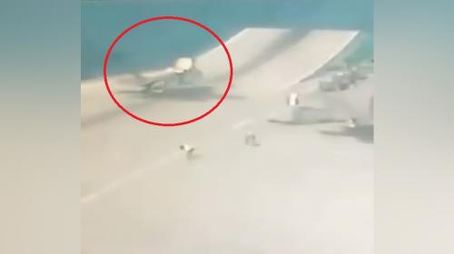 ForPost- Падение самолёта с авианосца в море попало на видео
