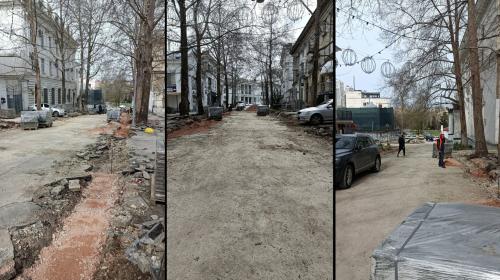 ForPost- В центре Севастополя ремонтируют улицу Маяковского