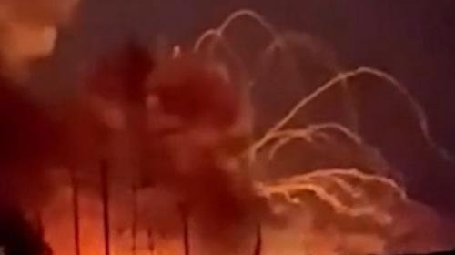 ForPost- В Белгородской области произошёл мощный пожар на складе боеприпасов
