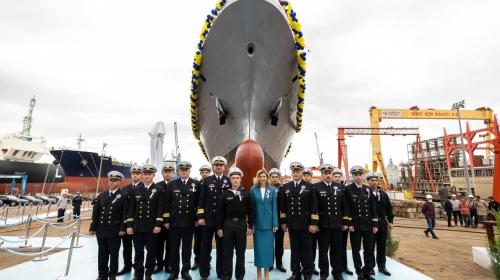 ForPost - Жена Зеленского спустила на воду в Турции первый корвет для ВМС Украины