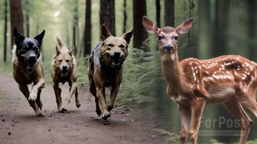 ForPost- Школьники спасли оленёнка от своры бродячих собак в крымском лесу