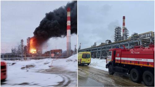 ForPost- Стая беспилотников атаковала города России, повреждены две нефтебазы