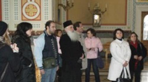ForPost - Группа паломников из Греции посетила в Севастополе Свято-Владимирский собор и древний Херсонес
