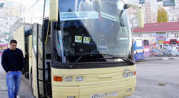 Почему автобусы самовольно едут по Крымскому мосту