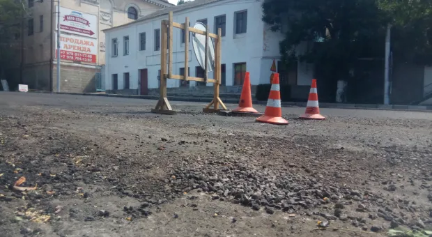 До конца недели в Севастополе отремонтируют дорогу на Портовой