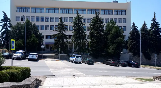Перед зданием УМВД на площади Восставших в Севастополе срубят деревья. ОПРОС