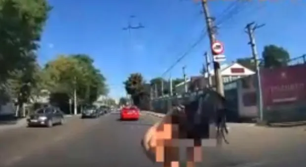 В Крыму голая девушка бросалась под машины