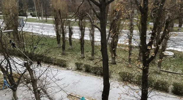 В северный Крым пришла белая зима