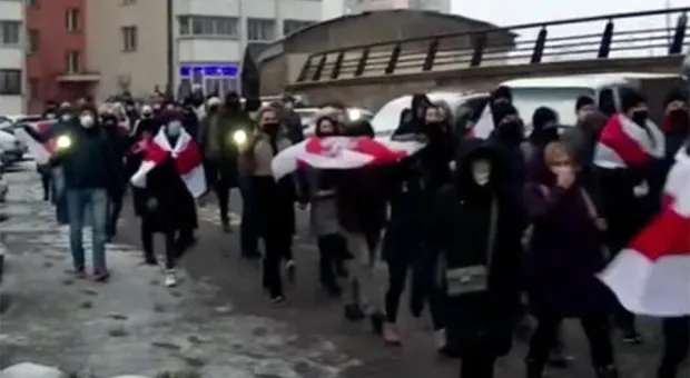 Жители Минска вышли на акции протеста впервые в новом году