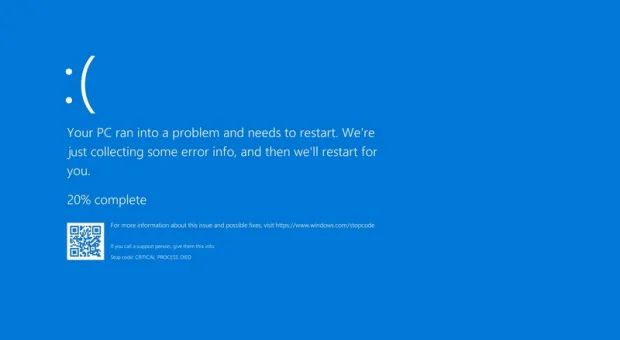 Обновление Windows 10 привело к «синему экрану смерти»