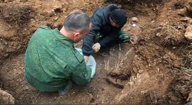В Севастополе обнаружили останки 17 красноармейцев
