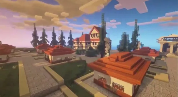 Херсонес строят в игре Minecraft