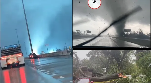 Торнадо поднял в воздух квадроцикл и уничтожил ЛЭП. Видео