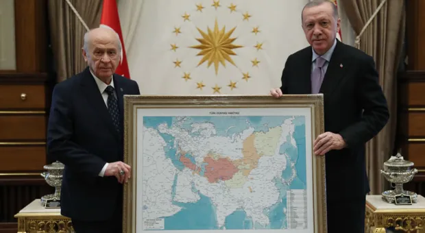 «Вернём Константинополь!»: на карте «Тюркского мира» оказалась половина России