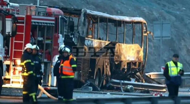 В ДТП с автобусом сгорели 46 человек. Видео