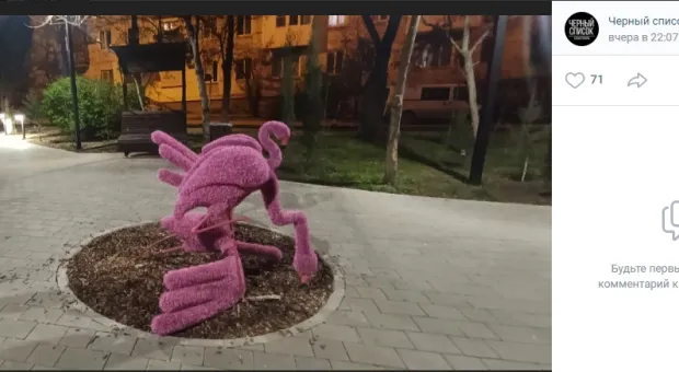 В Севастополе вандалы свернули шею розовому фламинго